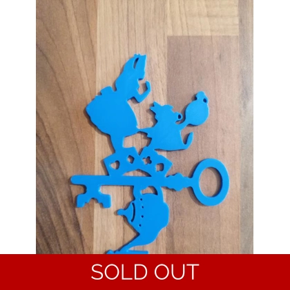 Disney Alice In Wonderland - Alice Rabbit Teacup Style Key 3D Printed